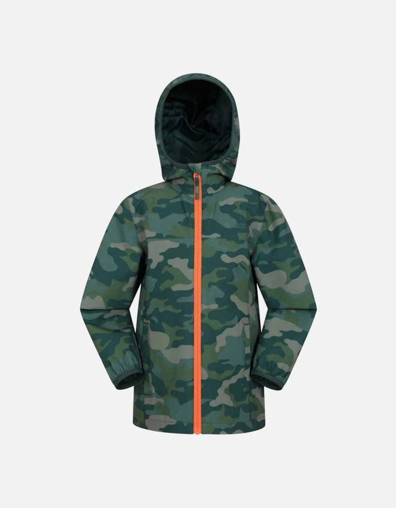 Childrens/Kids Camo Waterproof Jacket