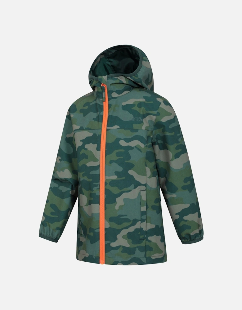 Childrens/Kids Camo Waterproof Jacket