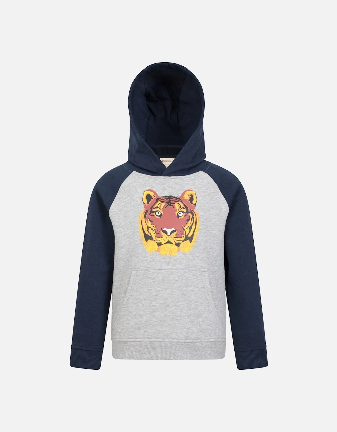 Childrens/Kids Terry Tiger Organic Hoodie, 5 of 4