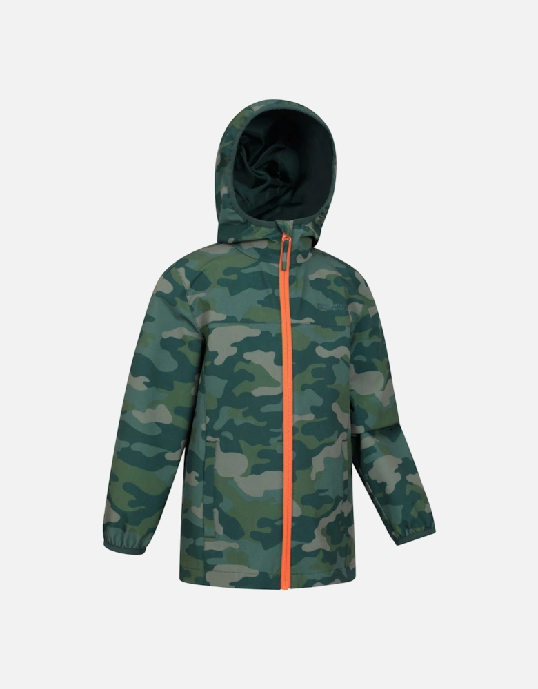 Childrens/Kids Camo Waterproof Jacket