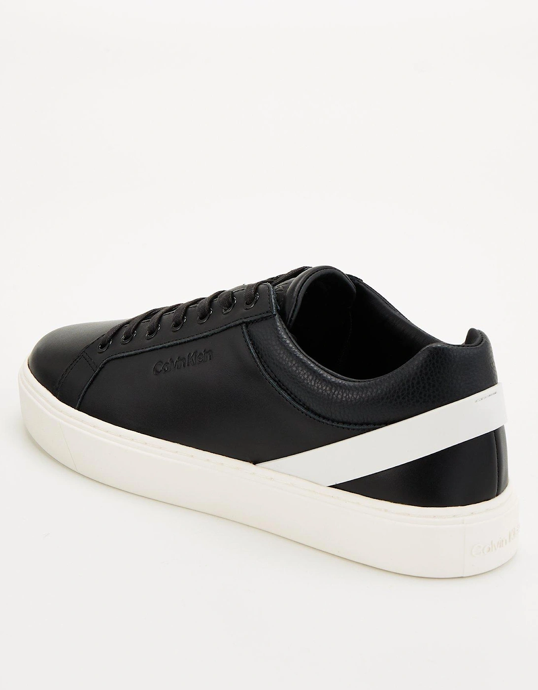 Low Top Lace Up Archive Stripe Trainer - Black/white