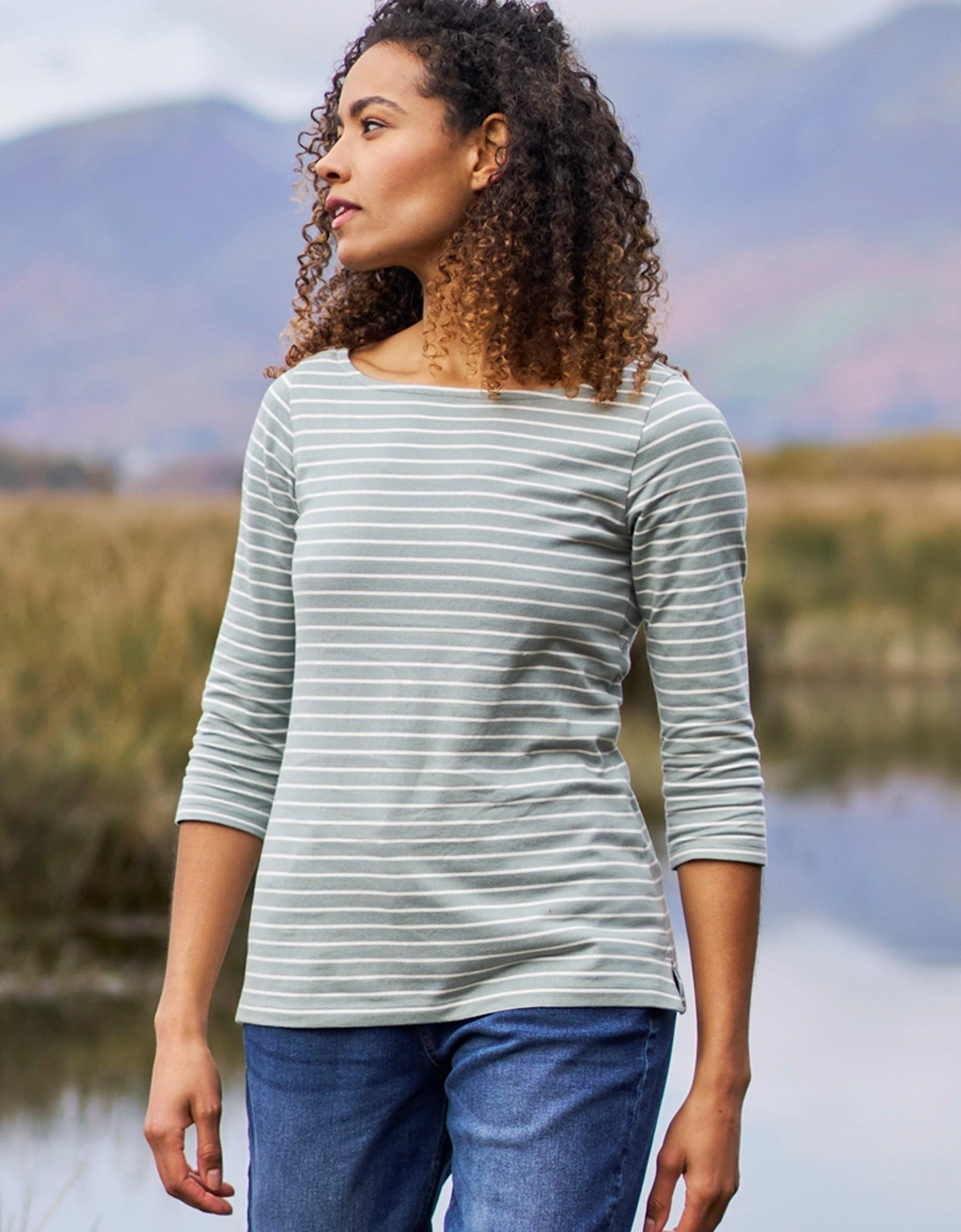 Womens/Ladies St Ives Crew Neck Top, 2 of 1