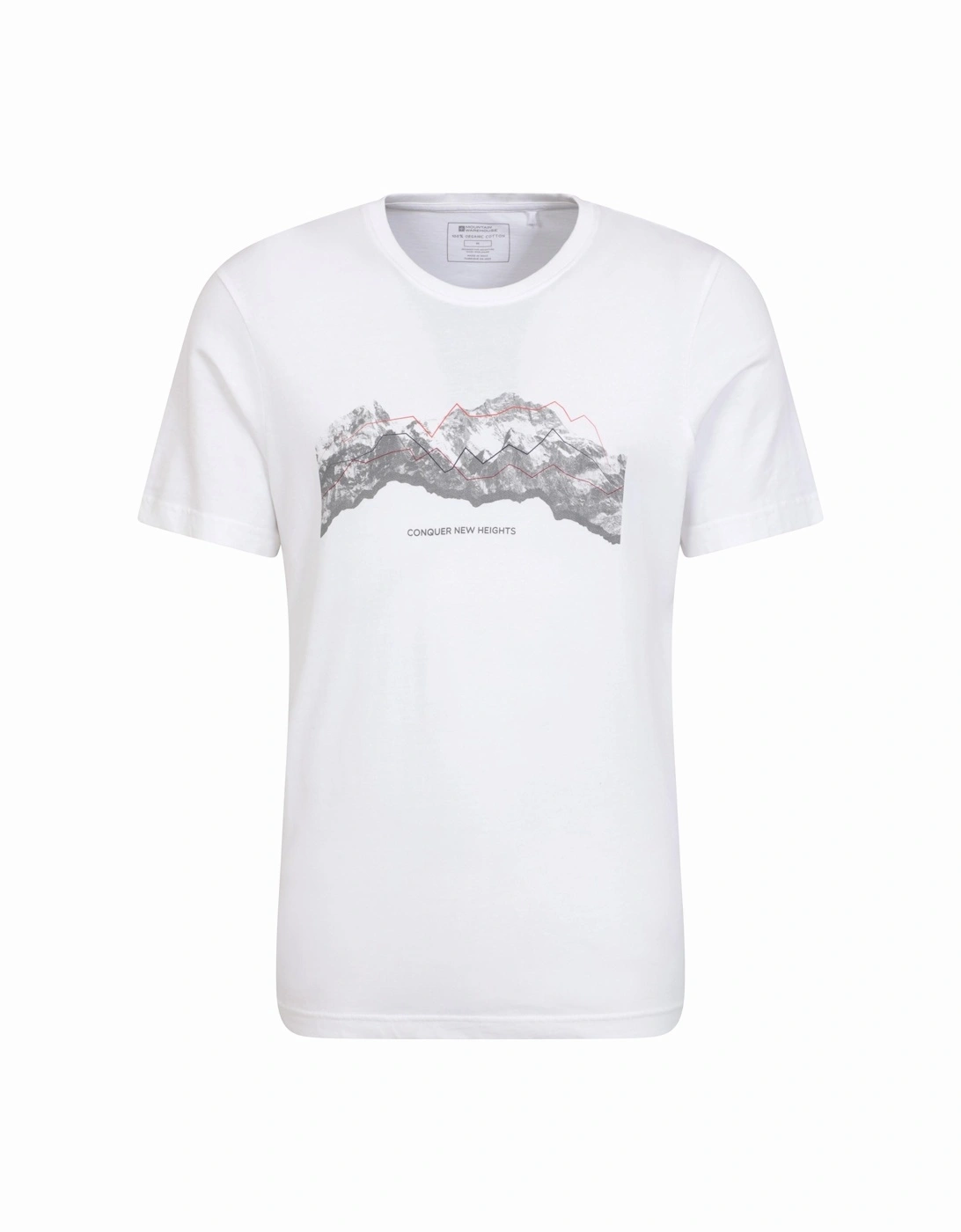 Mens Tech Mountains Organic T-Shirt, 2 of 1