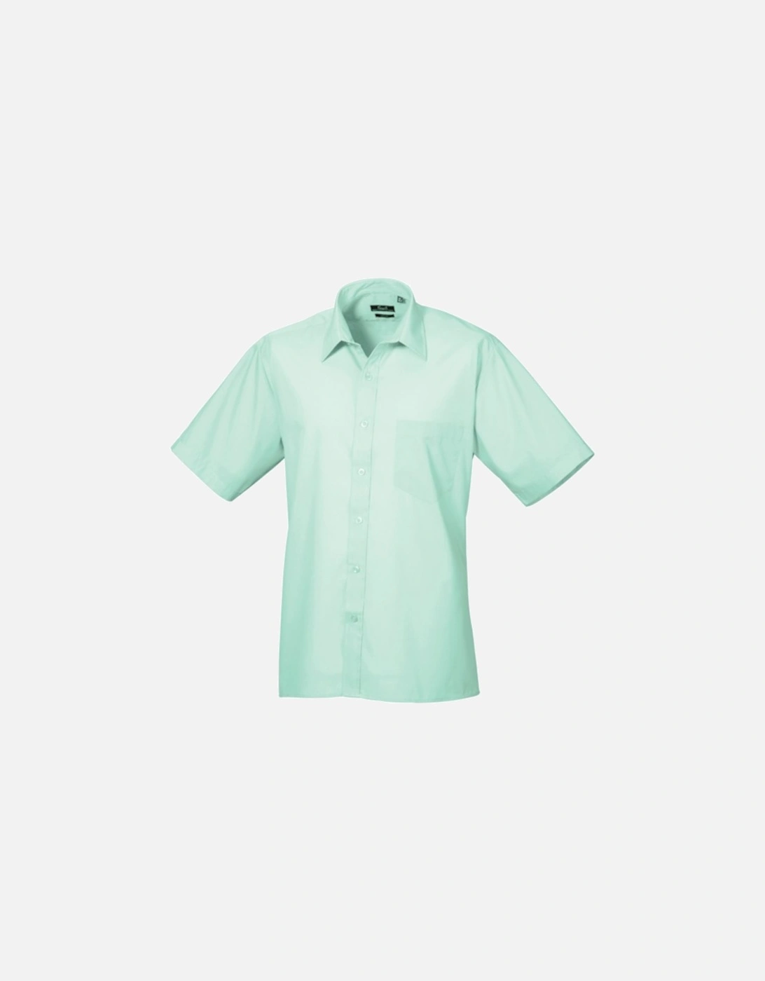 Mens Short Sleeve Polycotton Poplin Formal Corporate Shirt, 2 of 1