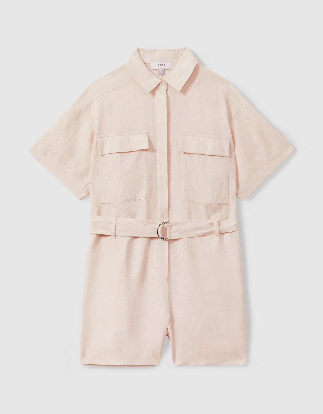 Linen Belted Playsuit, 2 of 1