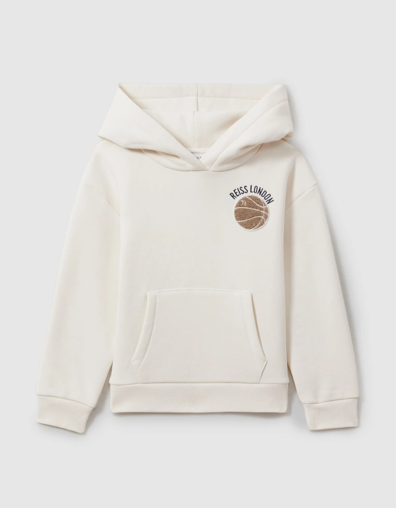Relaxed Embroidered Basketball Hoodie
