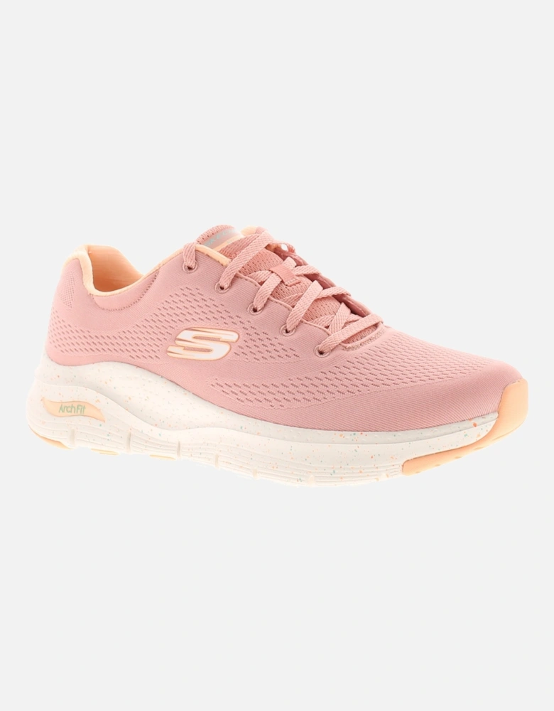 Womens Trainers Lace Up Freckle Me Arch Fit Chunky Lightweight Pink UK