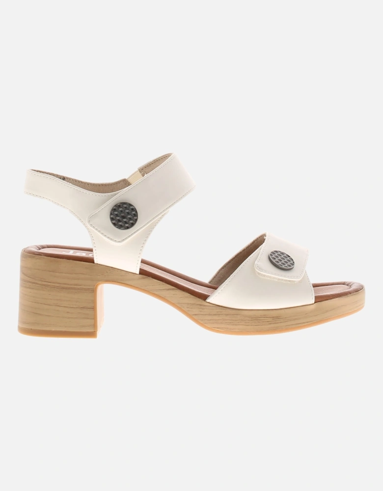 Womens Heeled Sandals Julitta Touch Fastening white UK Size