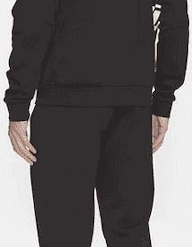 Cotton Zip Up Hooded Black/White Tracksuit