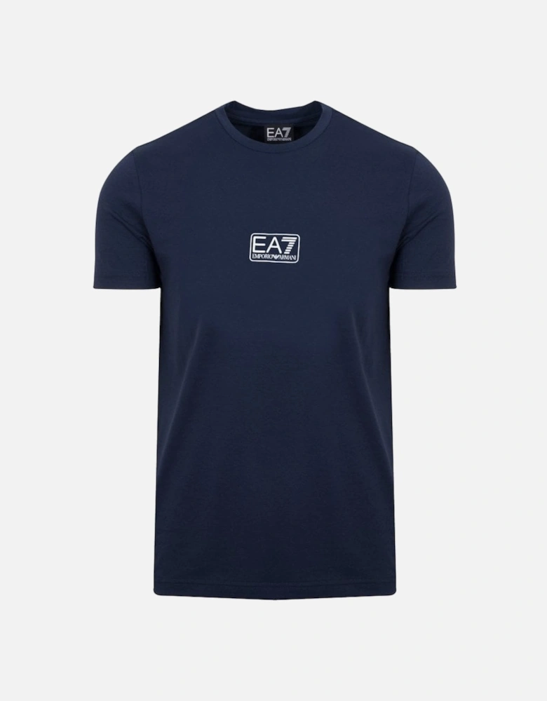 Cotton Printed Logo Navy T-Shirt