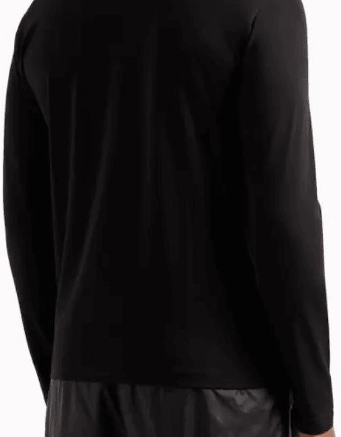 Cotton Triangle Logo Black Long Sleeve T-Shirt
