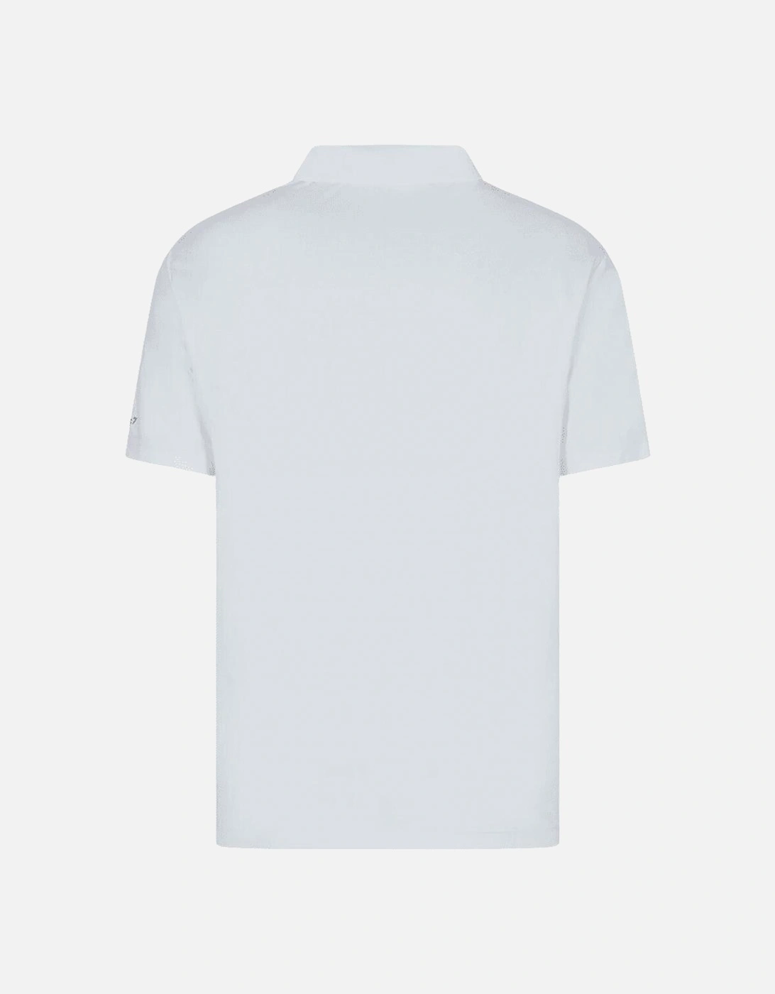 Cotton White Button Up Polo Shirt