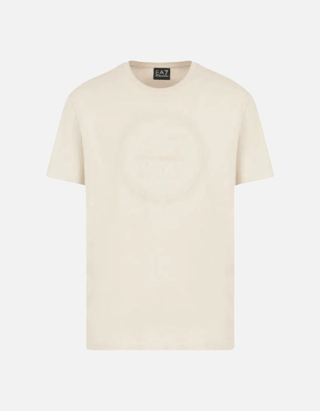 Cotton Round Logo Beige T-Shirt, 4 of 3