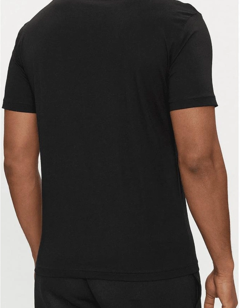 Cotton Graphic Logo Black T-Shirt