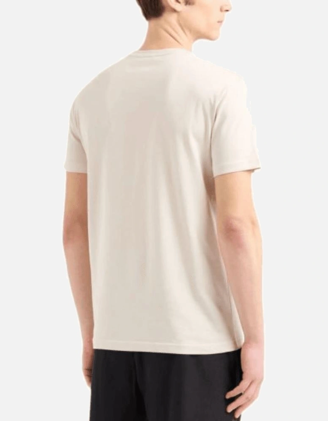 Cotton Round Logo Beige T-Shirt
