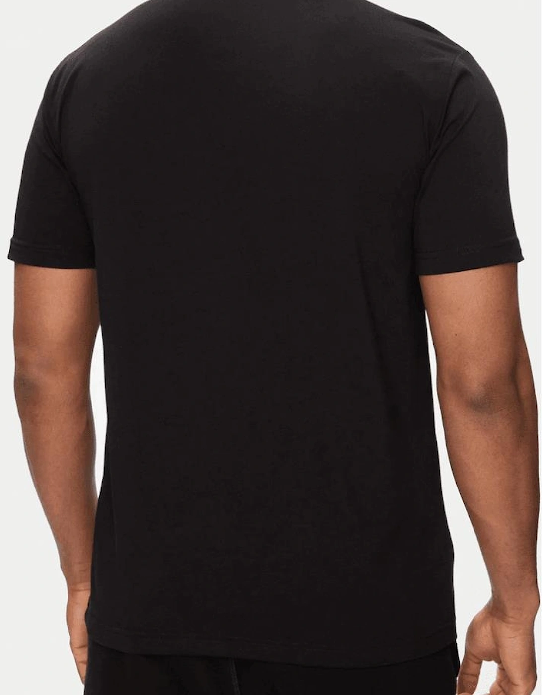 Cotton Silver Logo Black T-Shirt