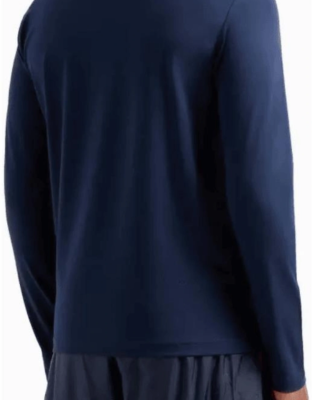 Cotton Triangle Logo Navy Long Sleeve T-Shirt