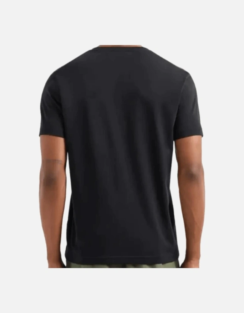 Cotton Round Logo Black T-Shirt