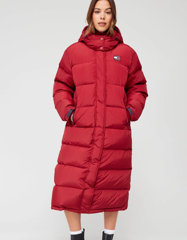Alaska Padded Longline Coat - Red