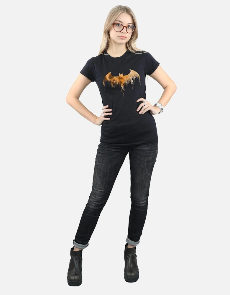 Womens/Ladies Batman Arkham Knight Halloween Moon Logo Fill Cotton T-Shirt
