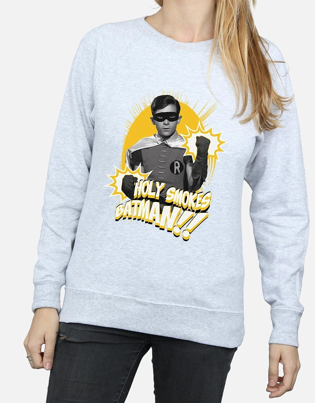 Womens/Ladies Batman TV Series Robin Holy Smokes Sweatshirt