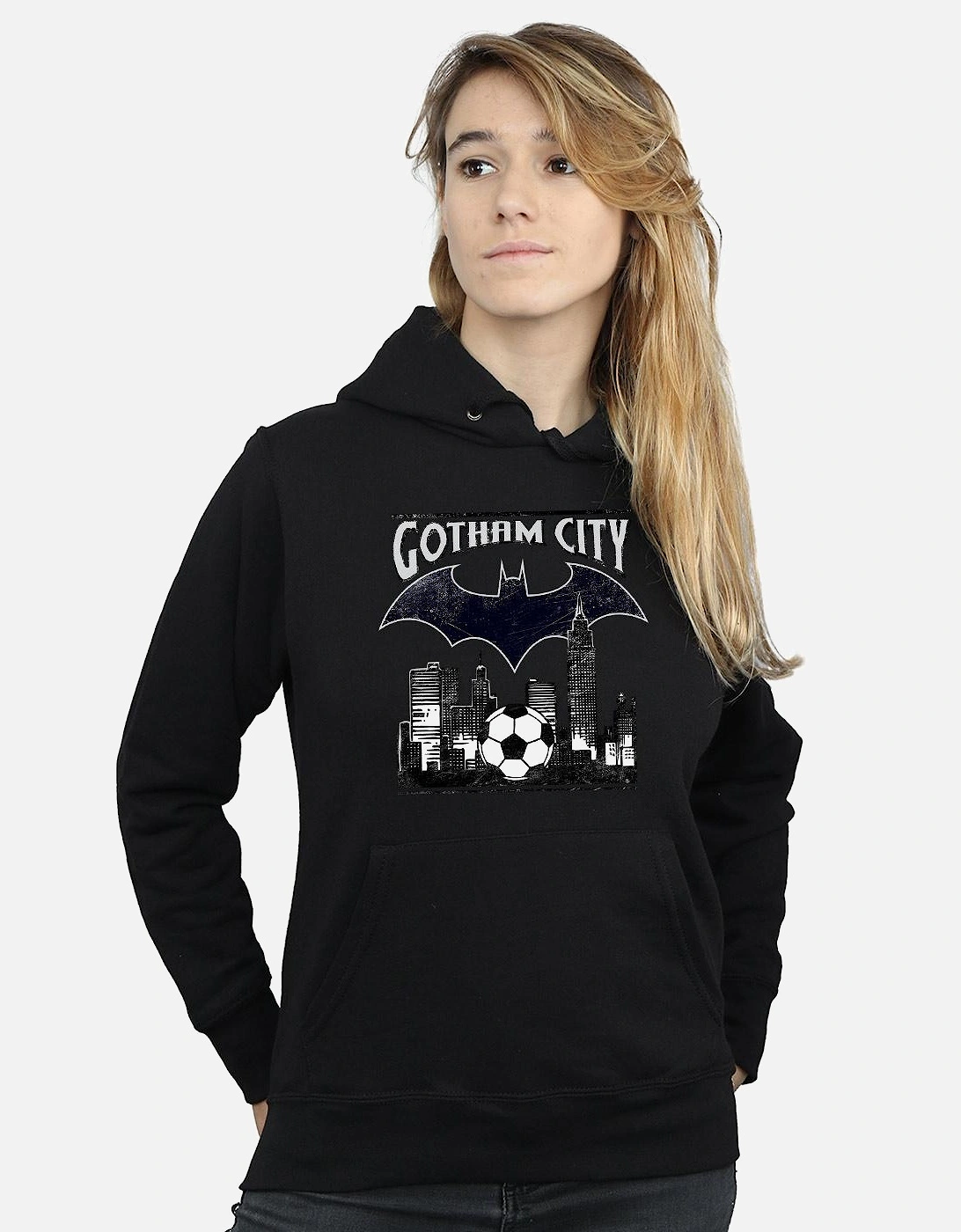 Womens/Ladies Batman Football Gotham City Hoodie
