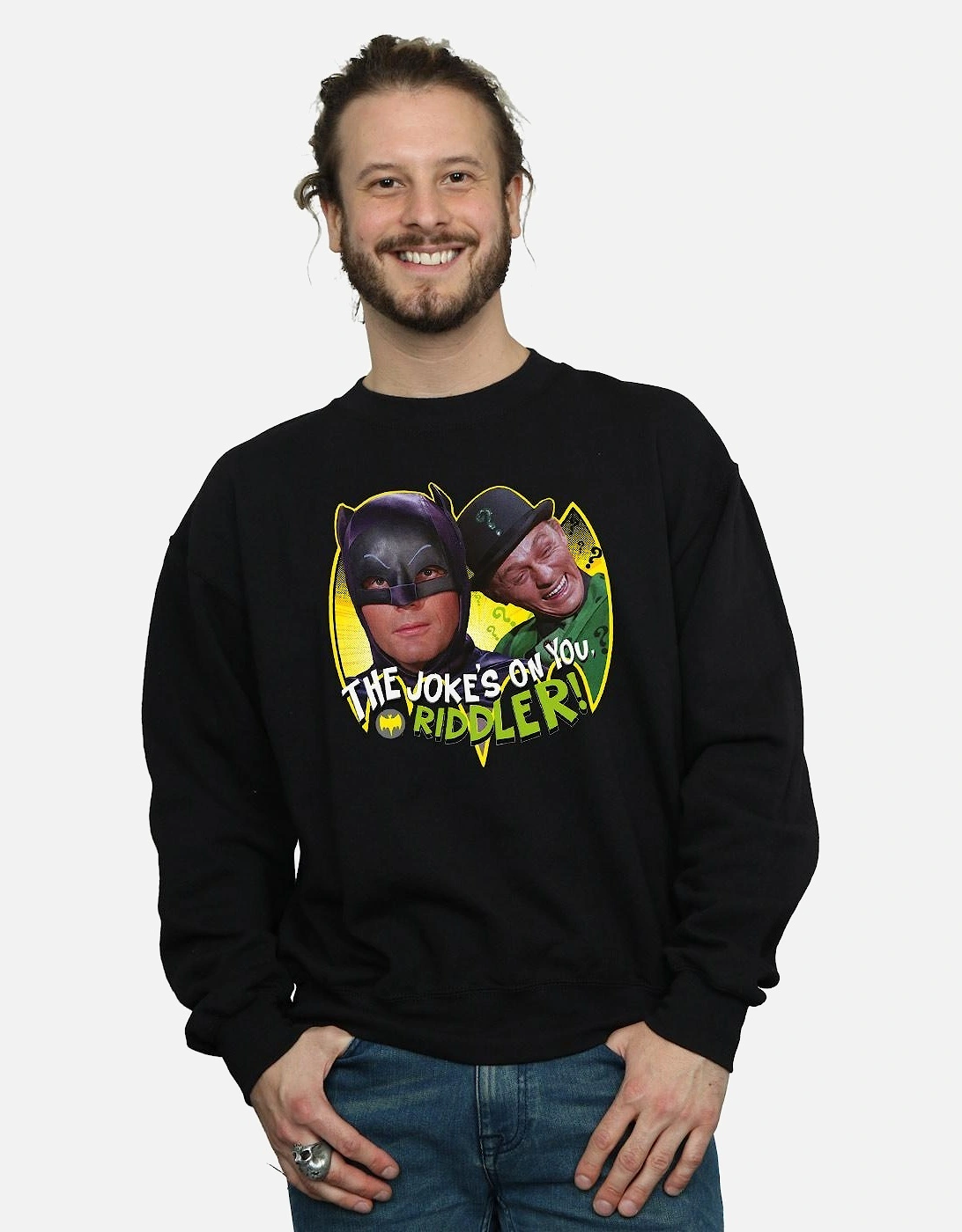 Mens Batman TV Series The Riddler Joke Sweatshirt