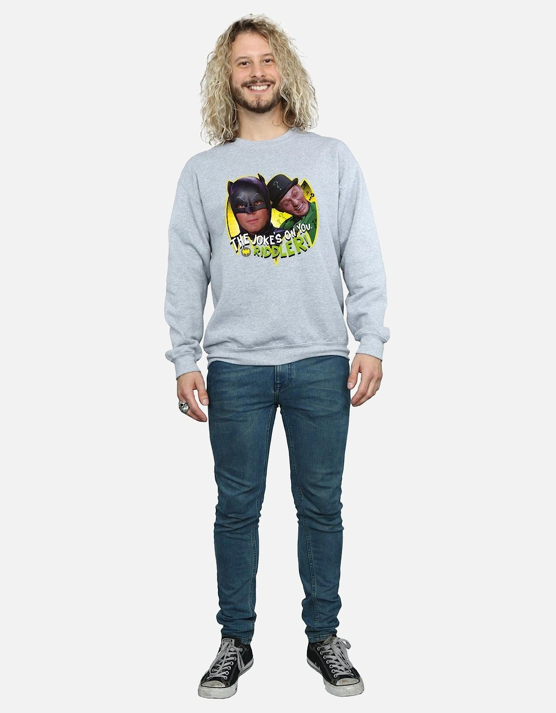 Mens Batman TV Series The Riddler Joke Sweatshirt