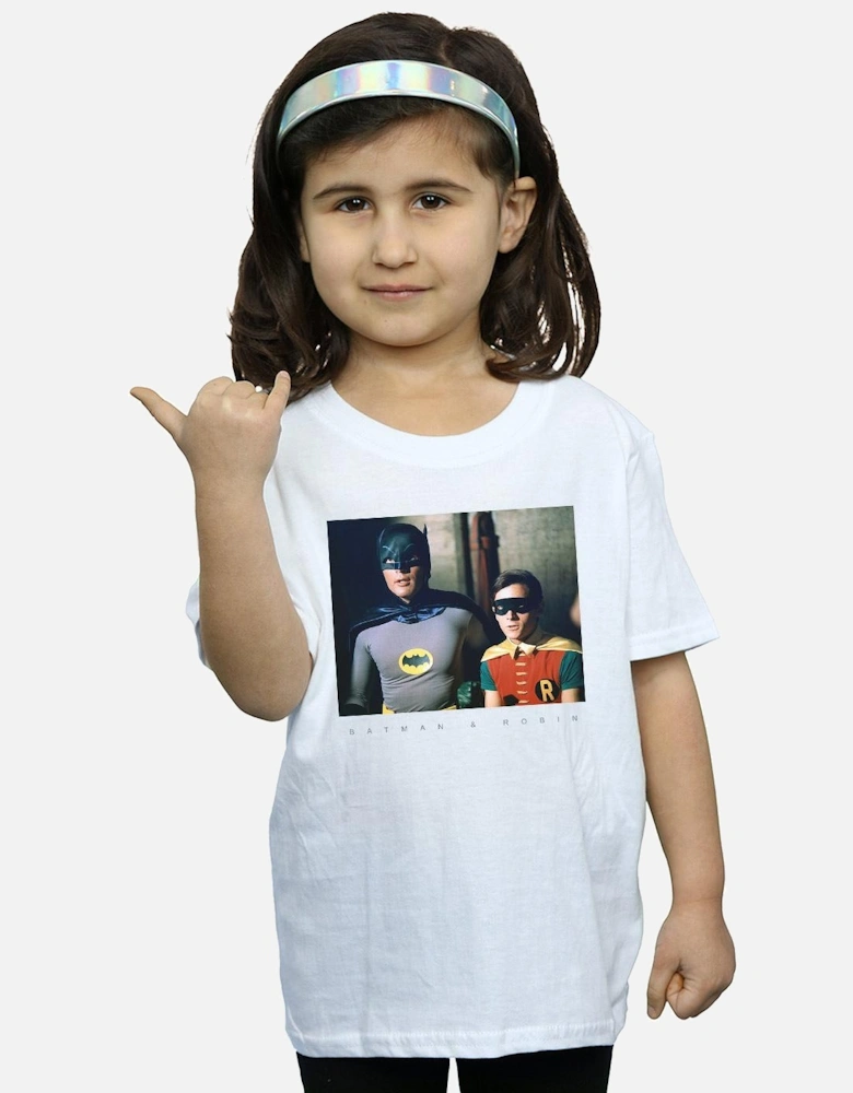 Girls Batman TV Series Dynamic Duo Photograph Cotton T-Shirt