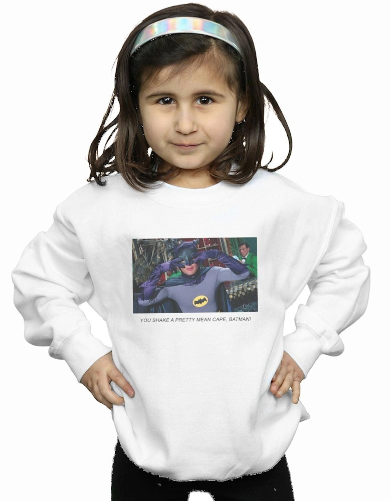 Girls Batman TV Series Mean Cape Sweatshirt