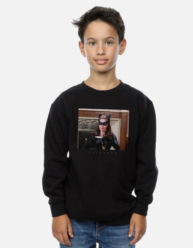 Boys Batman TV Series Catwoman Photo Sweatshirt