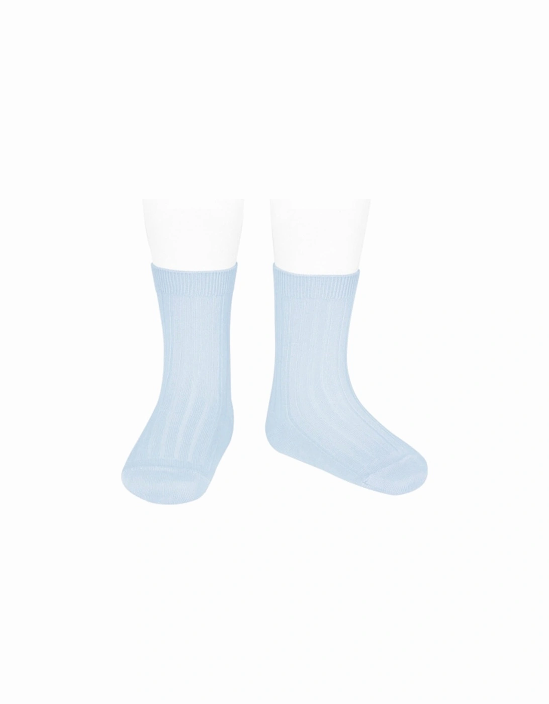 Pale Blue Ribbed Ankle Socks, 3 of 2