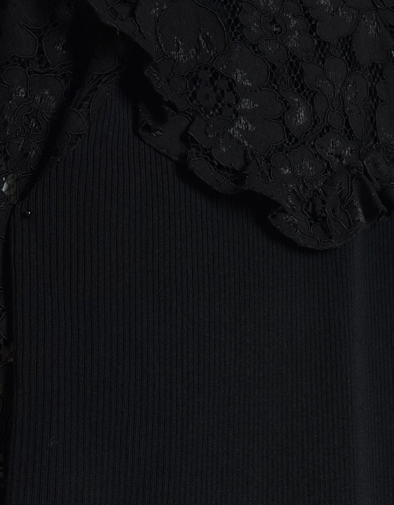 Lace Mini Dress - Black