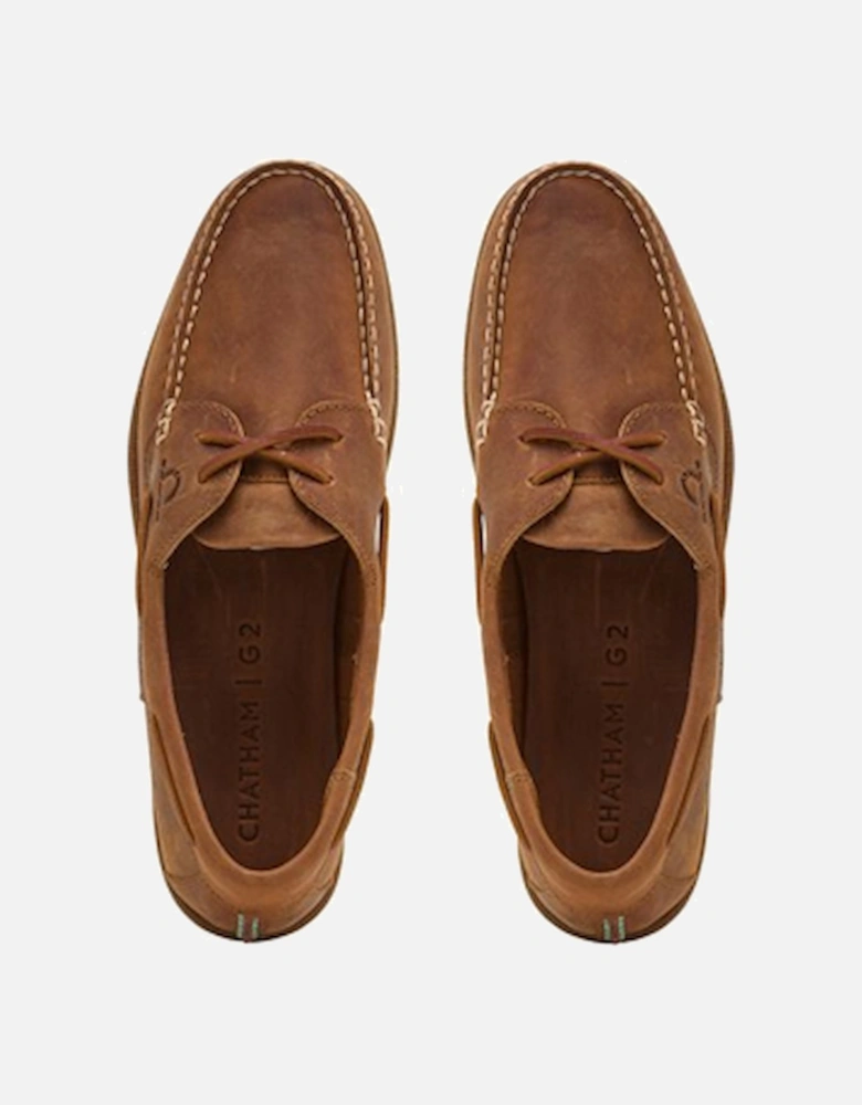 Men's Java II G2 Premium Leather Sustainable Deck Shoe Walnut