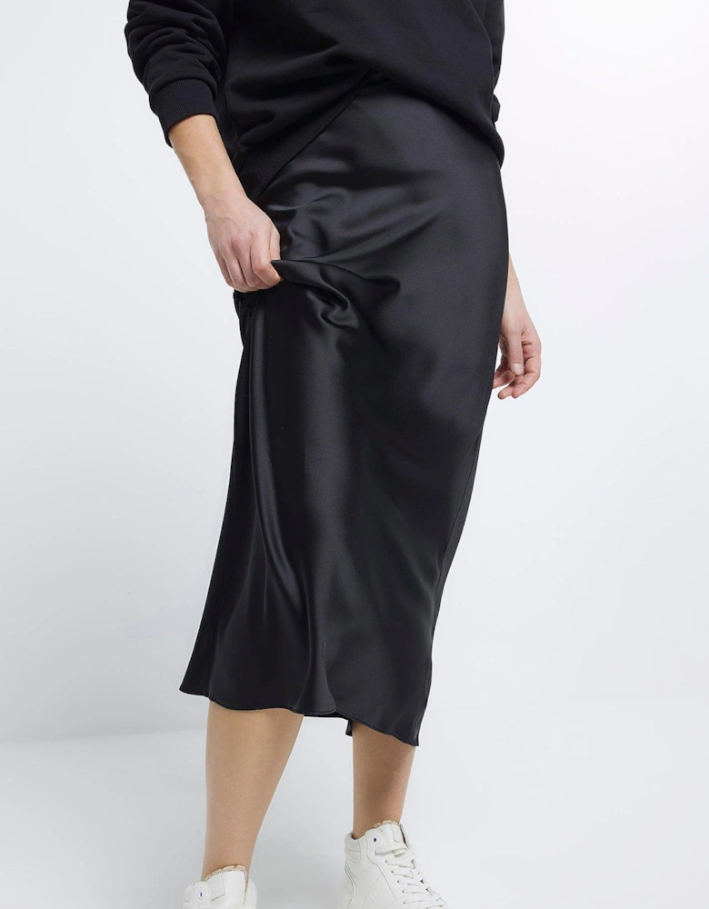 Easy Bias Maxi Skirt - Black