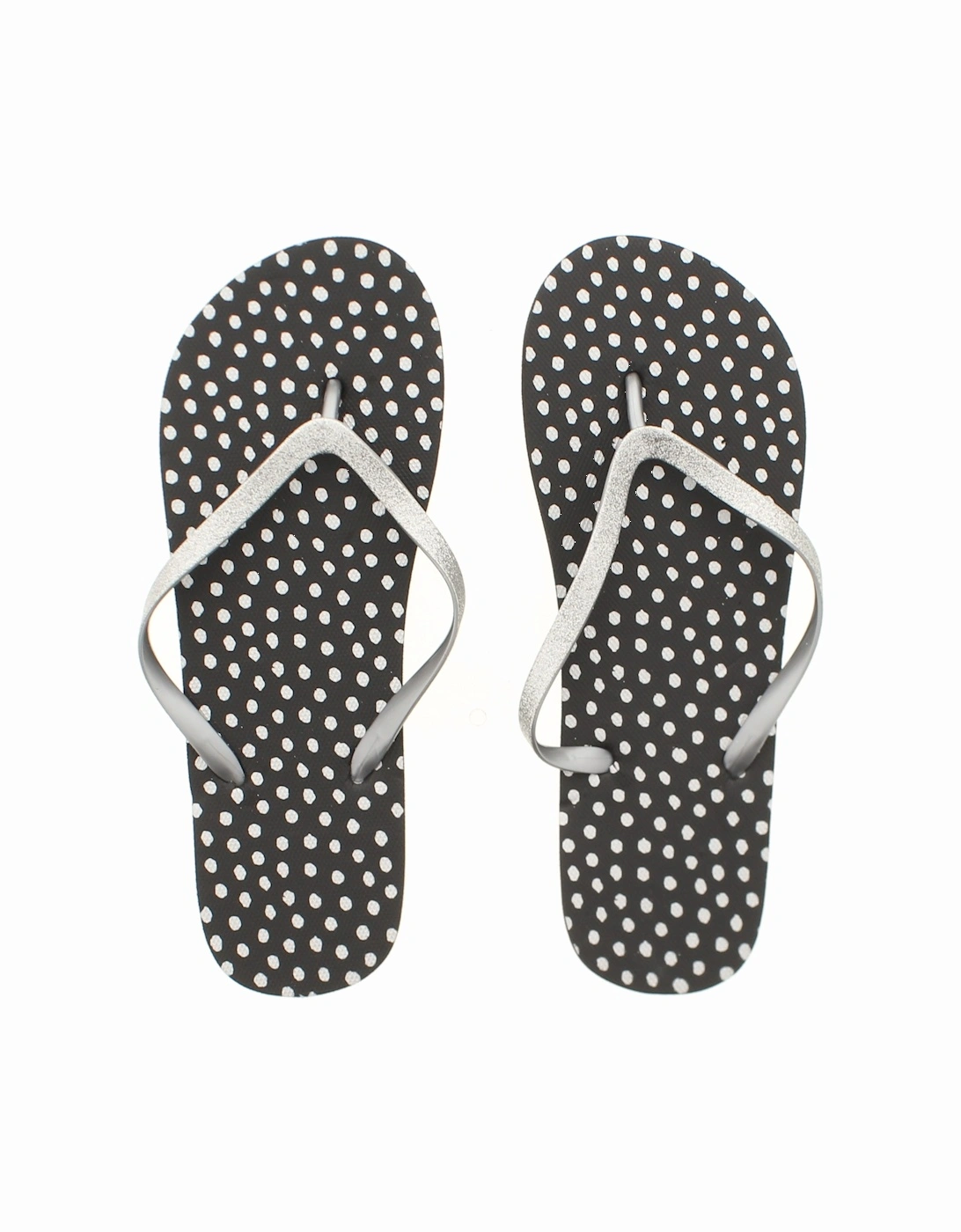 Womens Sandals Spot Gliiter Flip Fl Flip Flops Toe Thong Pool Black UK S, 2 of 1