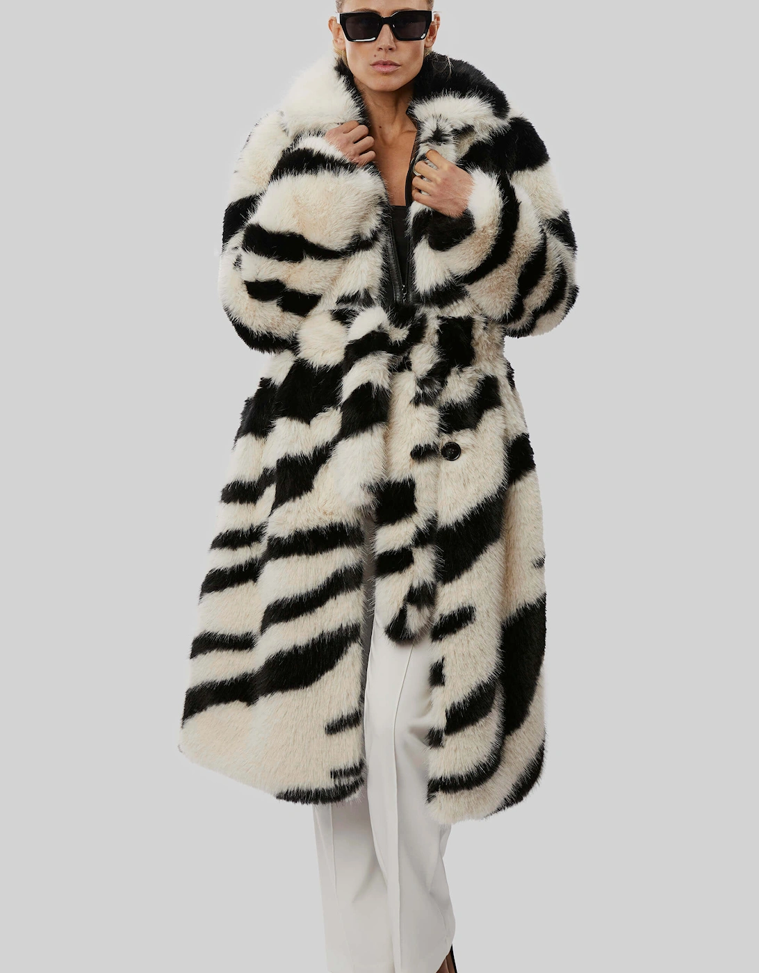 Tiger Long Faux Fur Coat, 7 of 6