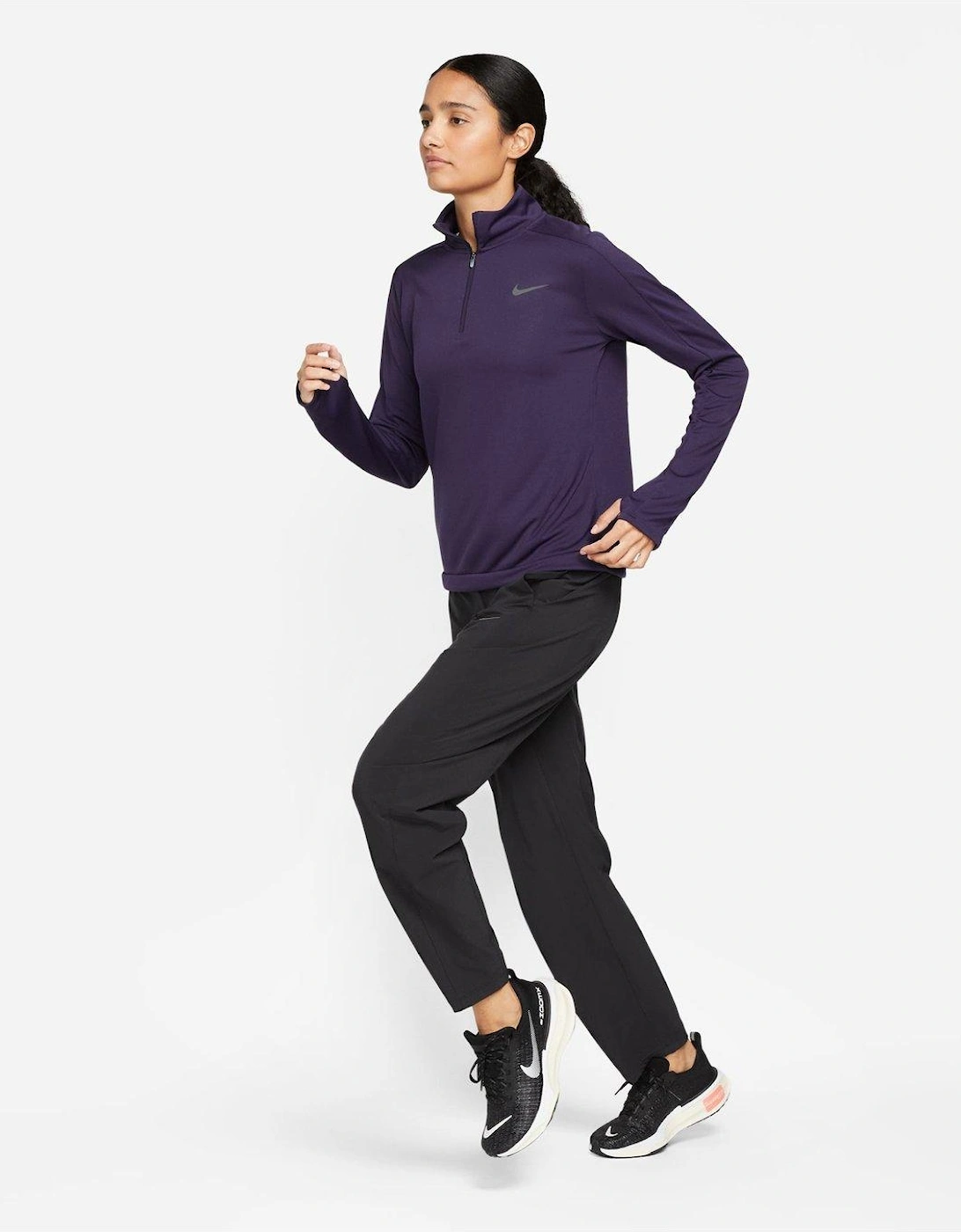 Dri-FIT Pacer Women's 1/4-Zip Pullover Top - Purple