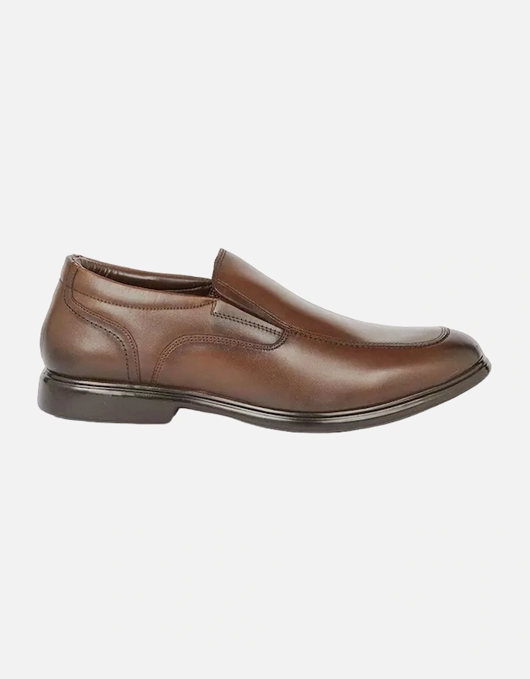 Mens Croft Leather Slip-on Wide Loafers