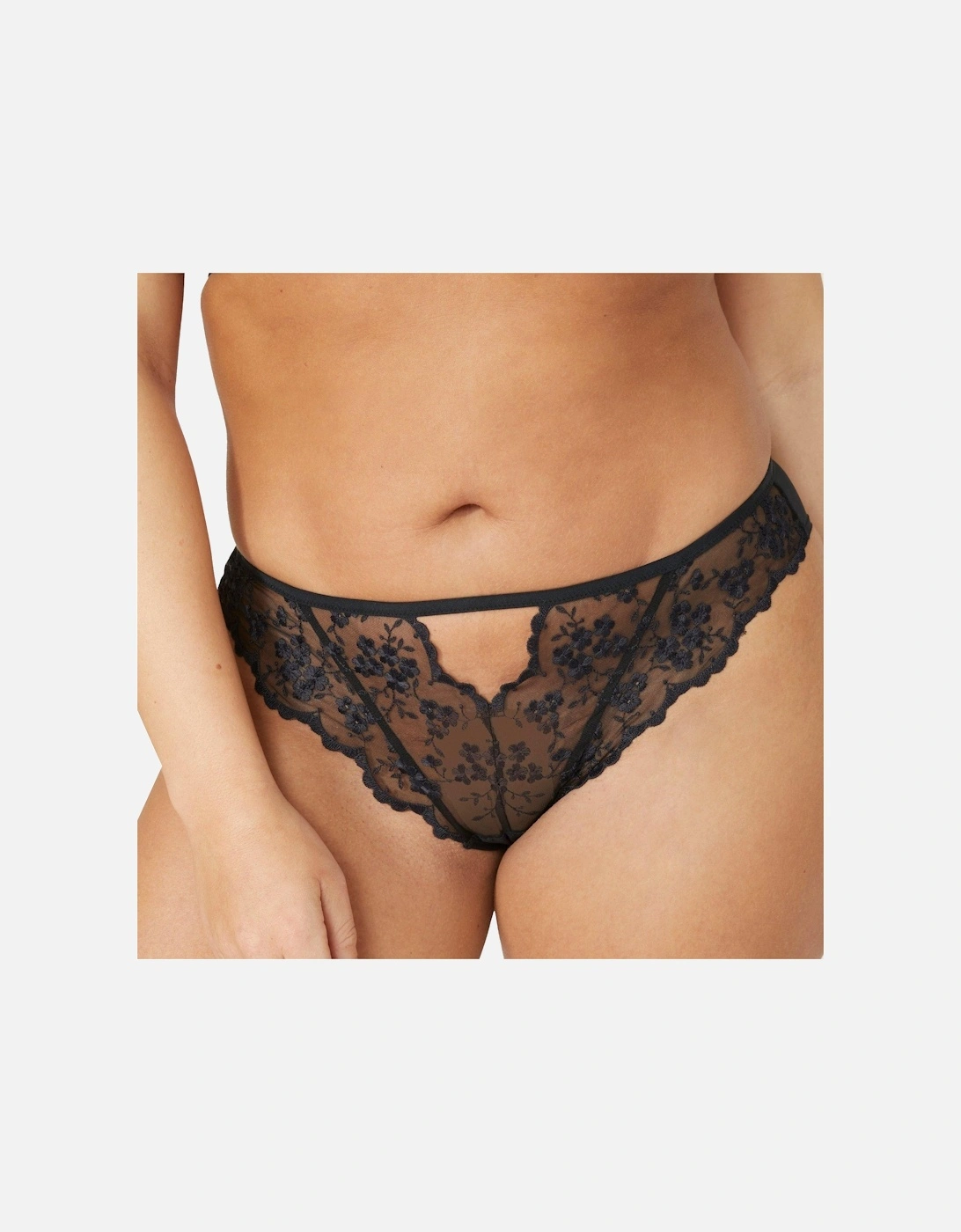 Womens/Ladies Floral Embroidered Knickers, 2 of 1
