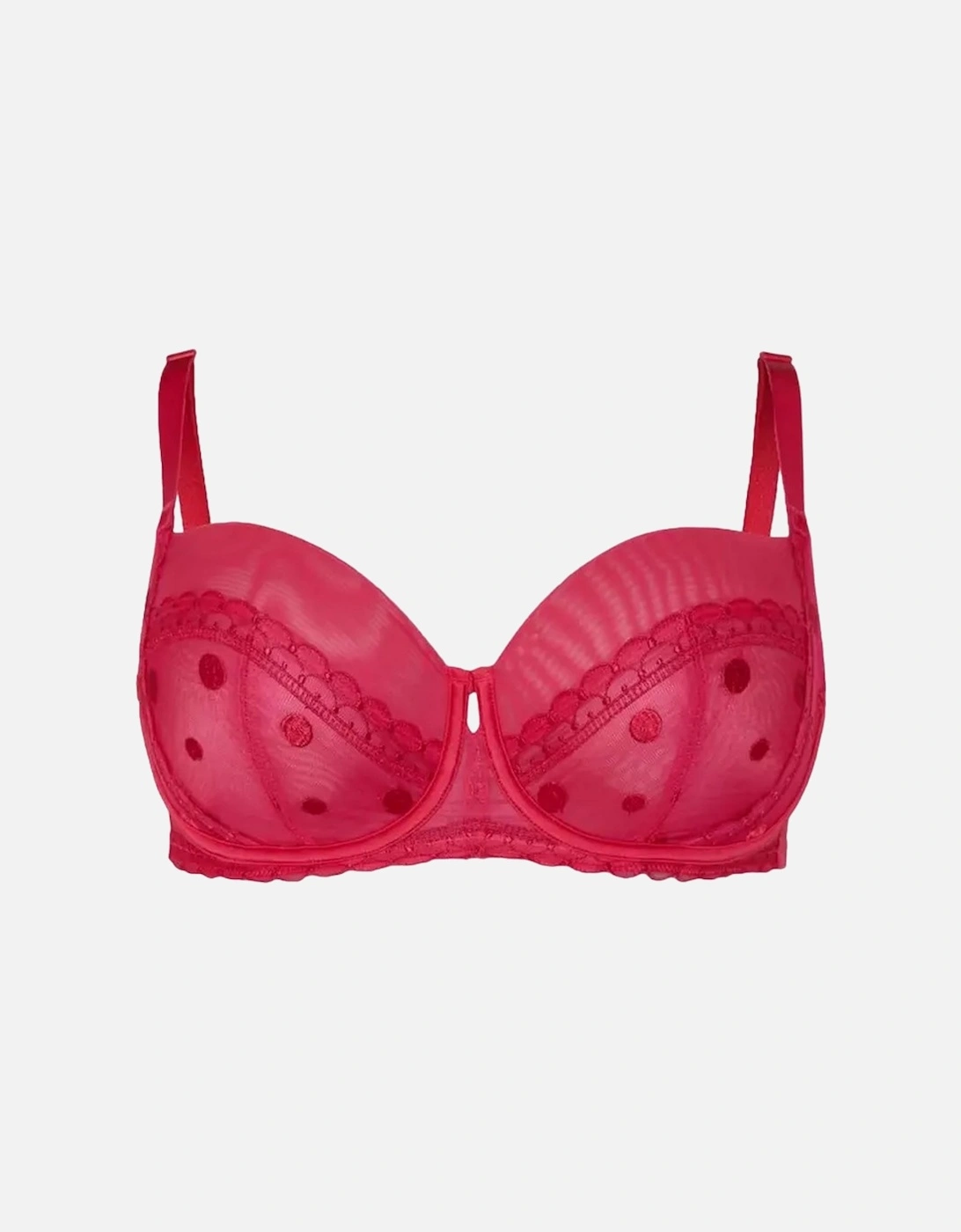 Womens/Ladies Spotted Embroidered Bra, 4 of 3