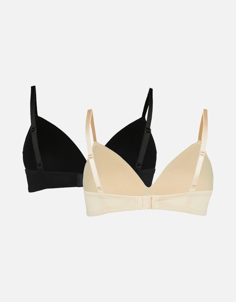 Womens/Ladies Micro Non-Wired Bra (Pack of 2)