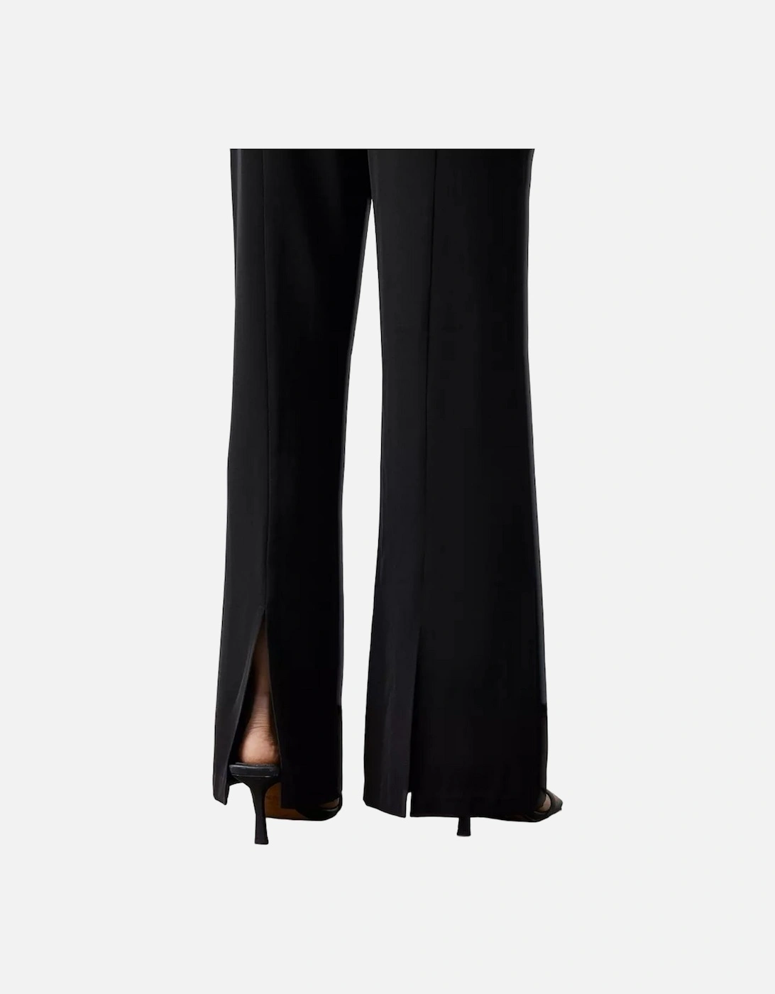 Womens/Ladies Split Hem Wide Leg Trousers