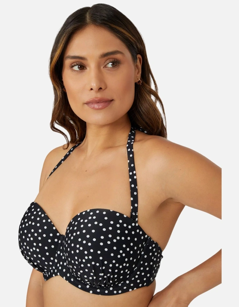 Womens/Ladies Spotted Strapless Bikini Top