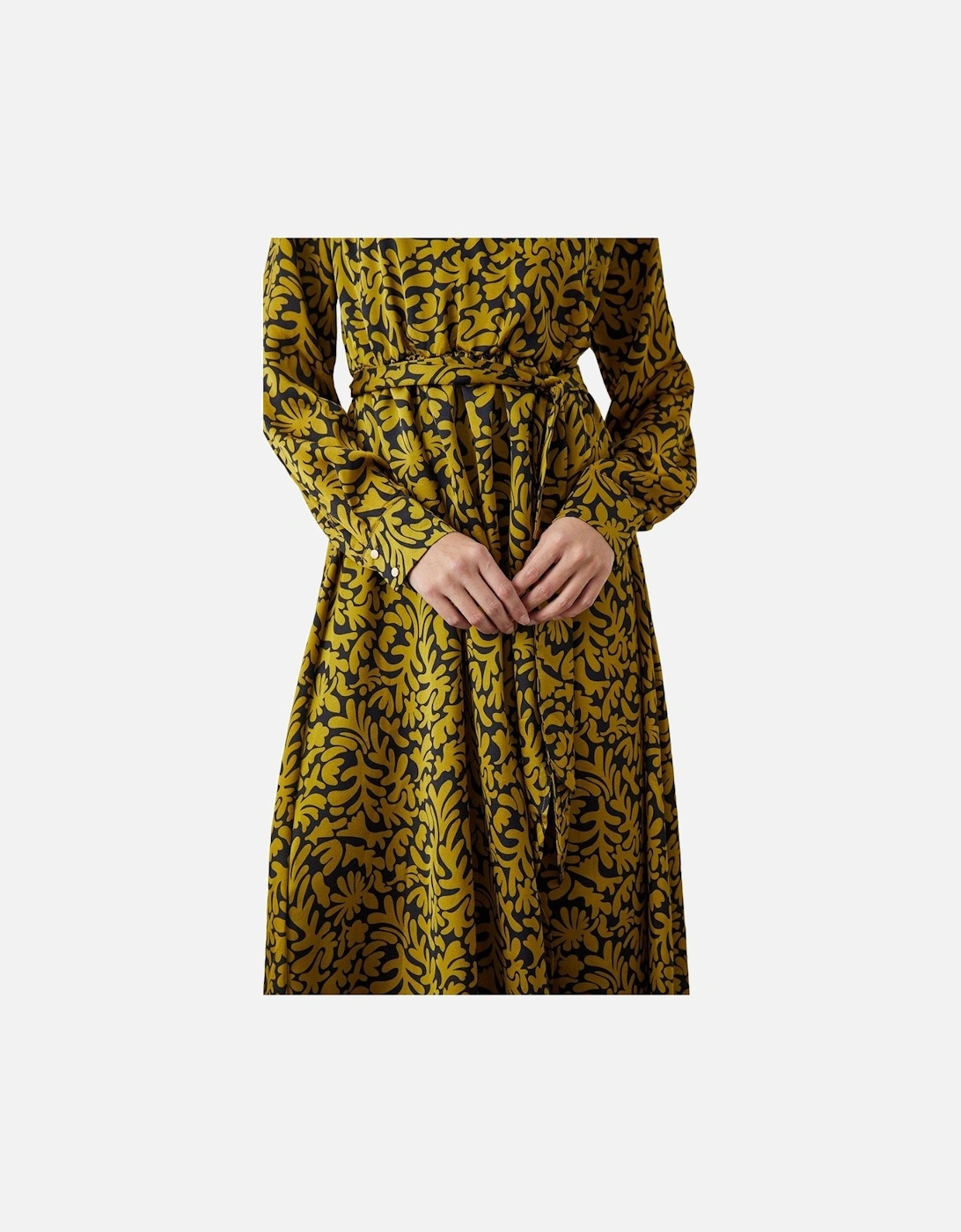 Womens/Ladies Abstract Satin Wrap Dress