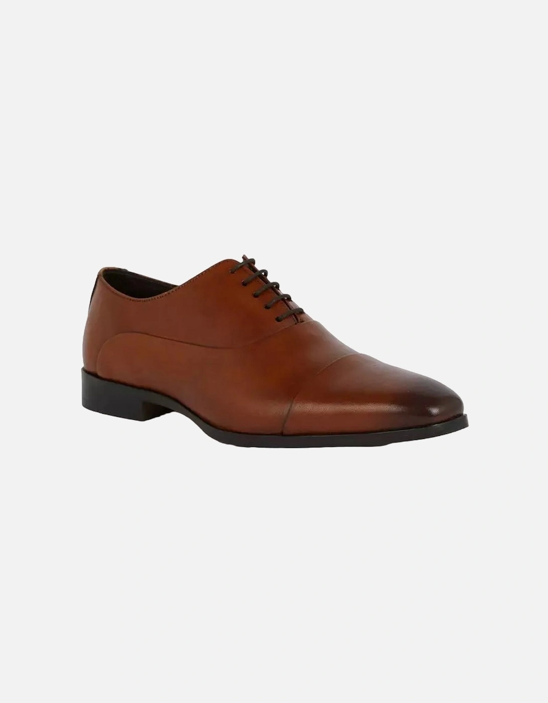 Mens Lees Leather Toe Cap Oxford Shoes, 4 of 3