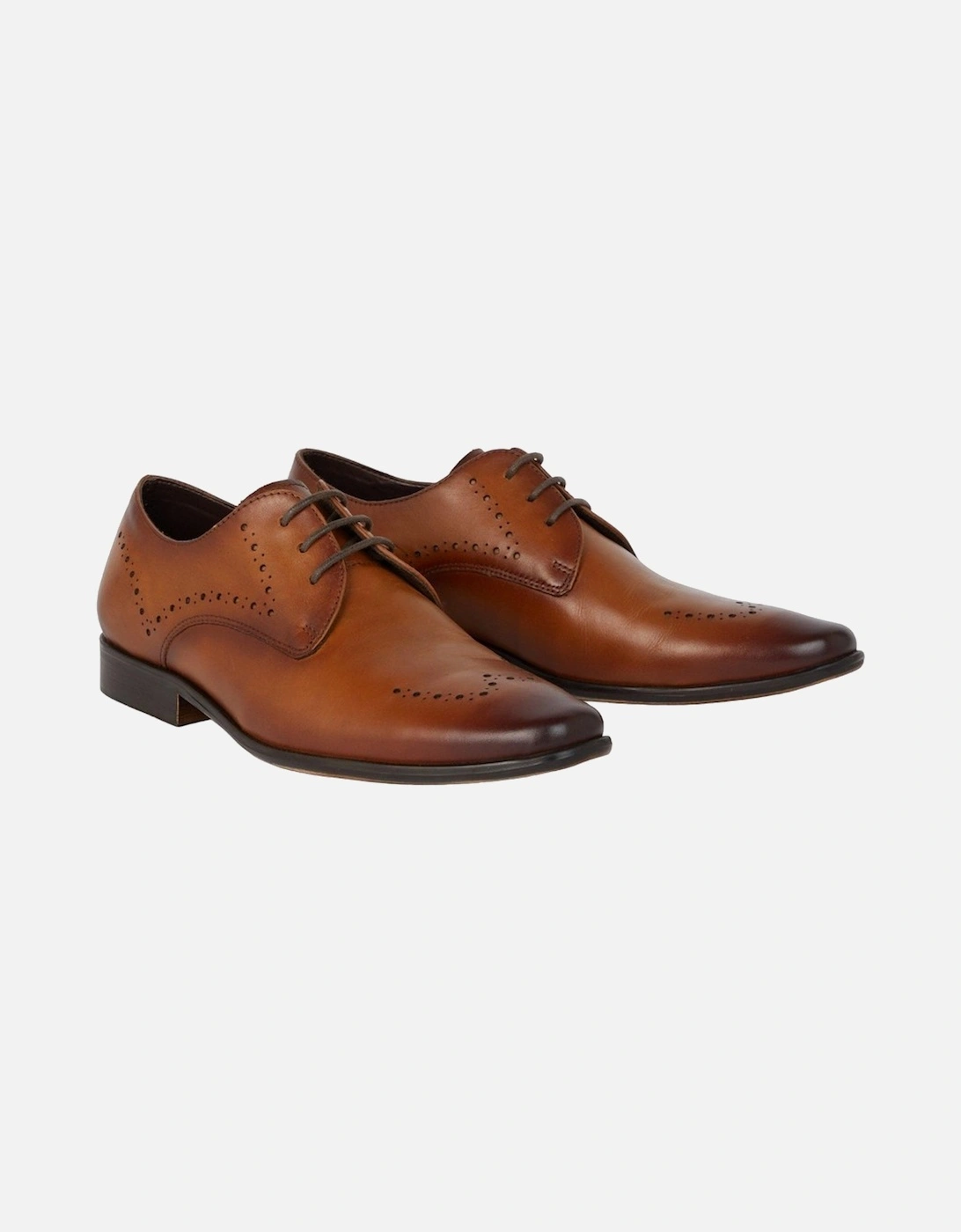 Mens Hawkins Leather Derby Shoes, 5 of 4
