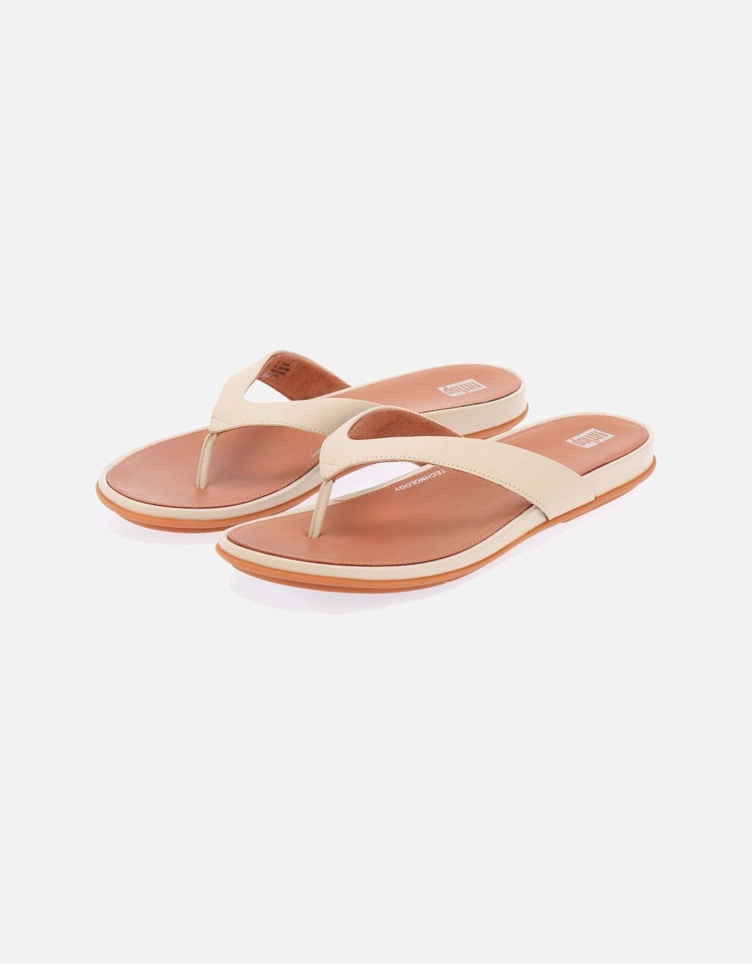 Womens Gracie Leather Flip Flops, 6 of 5
