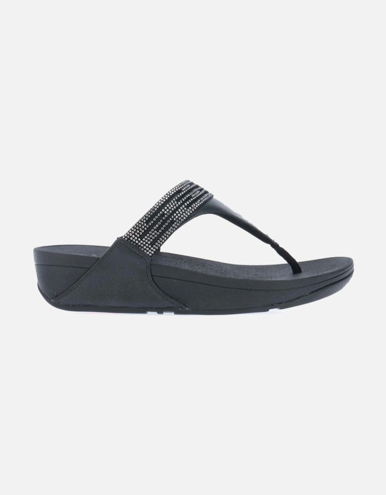 Lulu Lasercrystal Leather Toe-Post Sandals - Womens Lulu Lasercrystal Leather Toe-Post Sandals