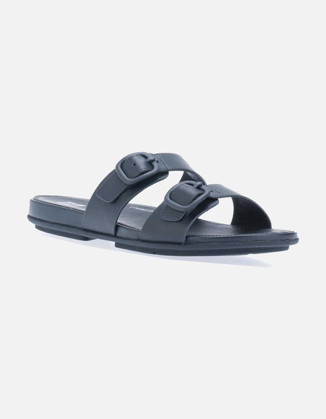 Womens Gracie Rubber-Buckle Two-Bar Sandals
